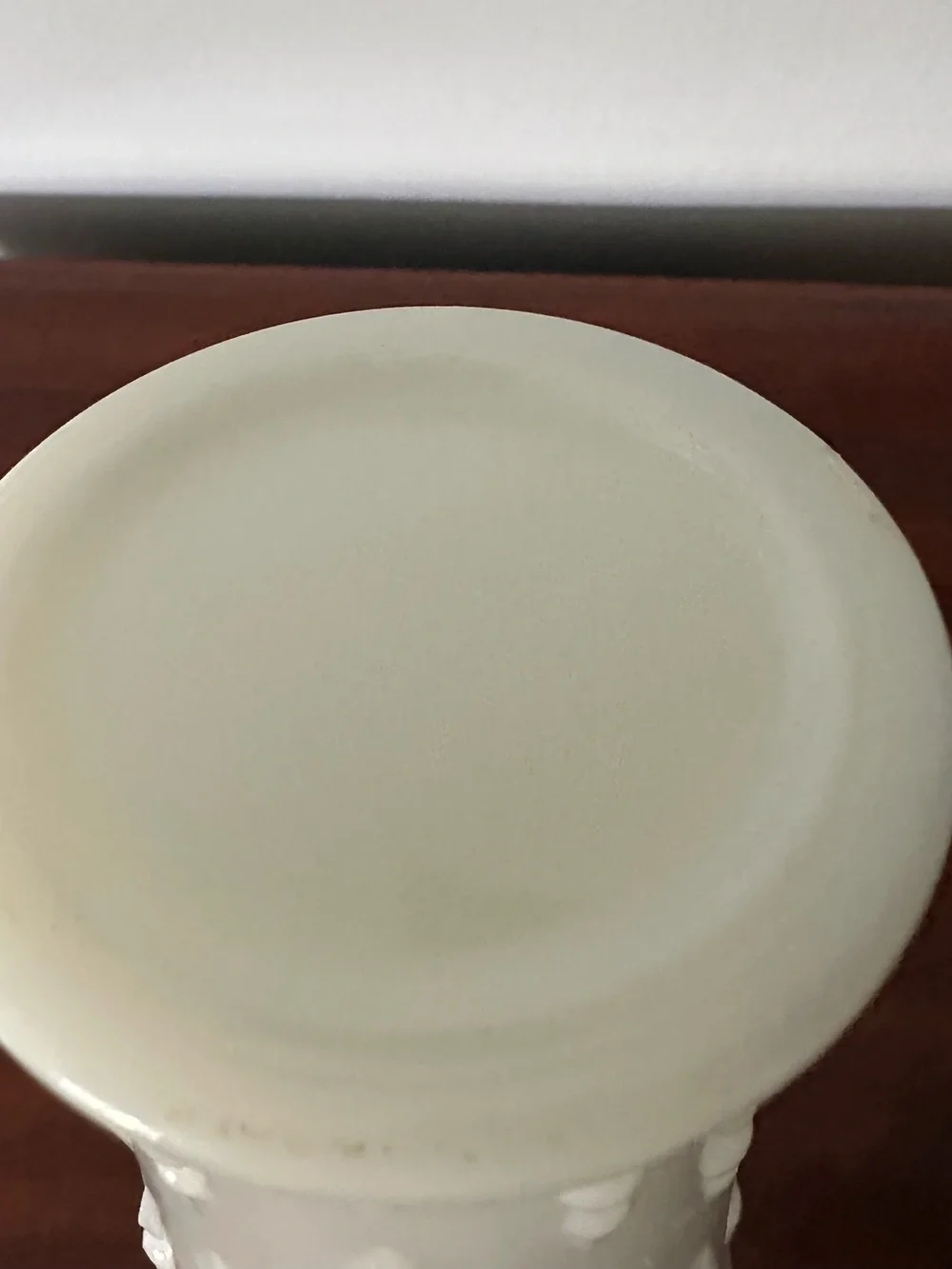 White Decorative Milk Glass Vase - Home Accents